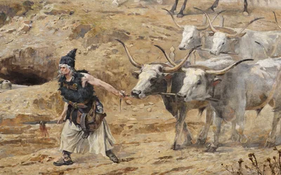 Arrival of the Hungarians (Feszty Panorama), detail